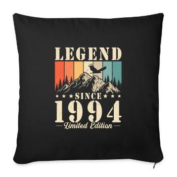 Légende depuis 1994 Vintage cadeau d’anniversaire - Housse de coussin décorative 45 x 45 cm - noir - Devant