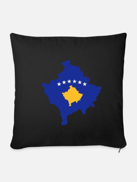 kosovo - Sofakissenbezug 45 x 45 cm - Schwarz