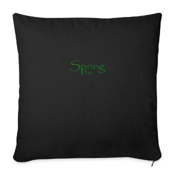 Spring - Sofa pillowcase 17,3'' x 17,3'' (45 x 45 cm) - black - Front