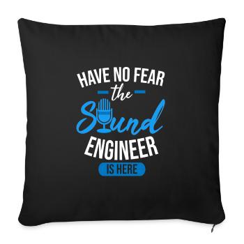 Sound Engineer Shirt Audio Engineer Sound Gift - Sofa pillowcase 17,3'' x 17,3'' (45 x 45 cm) - black - Front