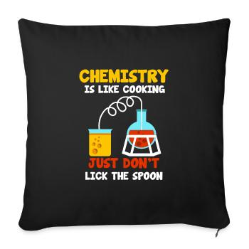 Chemise de chimie Chimist Lab Nerd Chemical Gift - Housse de coussin décorative 45 x 45 cm - noir - Devant