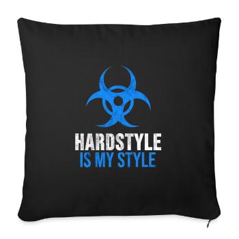 Hardstyle Shirt Hard Style Festival Raver Geschenk - Sofakissenbezug 45 x 45 cm - Schwarz - Vorne