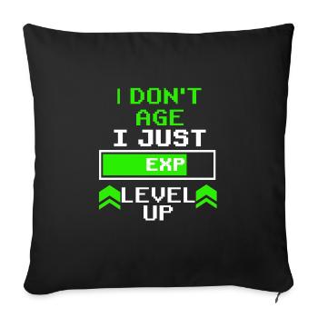 Gaming Shirt Gamer Computer Retro Nerd Geschenk - Sofakissenbezug 45 x 45 cm - Schwarz - Vorne