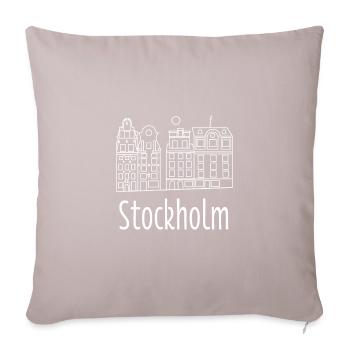 Stockholm Schweden Skandinavien Altstadt Geschenk - Sofakissenbezug 45 x 45 cm - helles Taupe - Vorne