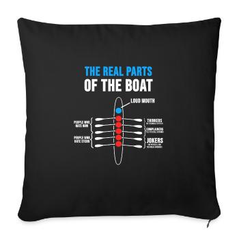 Rudern Ruderer Ruderboot Trainer Spruch Geschenk - Sofa pillowcase 17,3'' x 17,3'' (45 x 45 cm) - black - Front