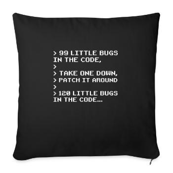 System Admin Administrator Bug Geschenk - Sofakissenbezug 45 x 45 cm - Schwarz - Vorne