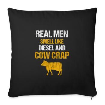 Farmer farmer farm cow cows gift - Sofa pillowcase 17,3'' x 17,3'' (45 x 45 cm) - black - Front