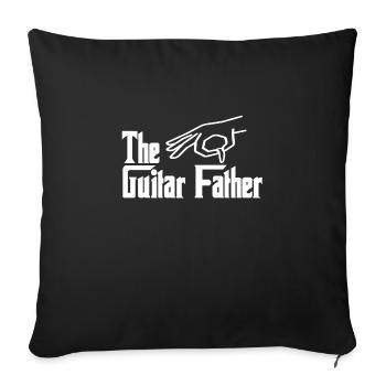 Le père papa guitariste guitariste Guitarfather - Housse de coussin décorative 45 x 45 cm - noir - Devant