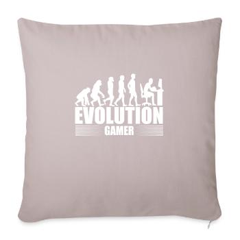 Gamer Evolution Gaming Nerd Videospiele Zocker - Sofakissenbezug 45 x 45 cm - helles Taupe - Vorne