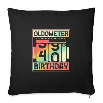 40th Birthday Gift 1981 40 Years - Sofa pillowcase 17,3'' x 17,3'' (45 x 45 cm) - black - Front