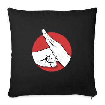Kung Fu - Sofa pillowcase 17,3'' x 17,3'' (45 x 45 cm) - black - Front