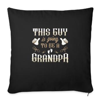 Ce gars va être un grand-père cool - Housse de coussin décorative 45 x 45 cm - noir - Devant