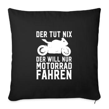 Le Tut Nix Le Will Ne conduire qu’une moto - Housse de coussin décorative 45 x 45 cm - noir - Devant