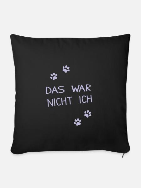 Das war nicht ich lustige Katzen Shirt Kätzchen - Sofakissenbezug 45 x 45 cm - Schwarz
