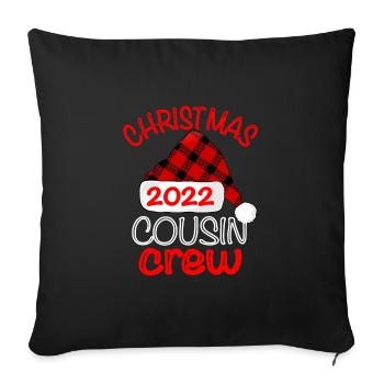 Équipage du cousin de Noël - Housse de coussin décorative 45 x 45 cm - noir - Devant