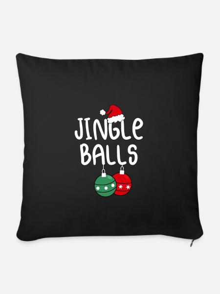 Jingle Bälle - Sofakissenbezug 45 x 45 cm - Schwarz