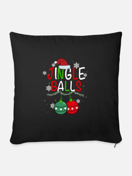 Jingle Bälle - Sofakissenbezug 45 x 45 cm - Schwarz