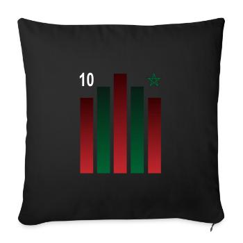 Maroc - Housse de coussin décorative 45 x 45 cm - noir - Devant