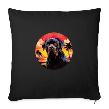 Cane Corso Sonnenuntergang für einen Cane Corso - Sofakissenbezug 45 x 45 cm - Schwarz - Vorne