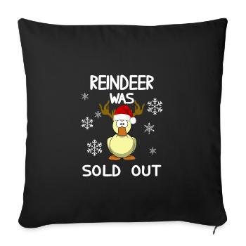 Noël - Renne a été vendu canard drôle - Housse de coussin décorative 45 x 45 cm - noir - Devant
