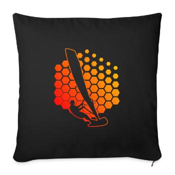 Surfer Windsurfing Windsurf Men Women Surfing - Sofa pillowcase 17,3'' x 17,3'' (45 x 45 cm) - black - Front