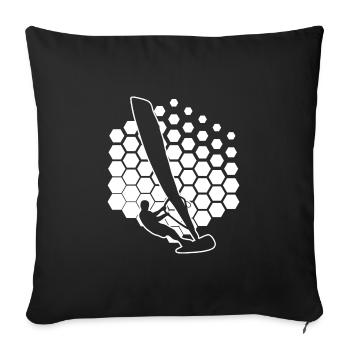 Men's Windsurfing Women Windsurfer Surfing - Sofa pillowcase 17,3'' x 17,3'' (45 x 45 cm) - black - Front