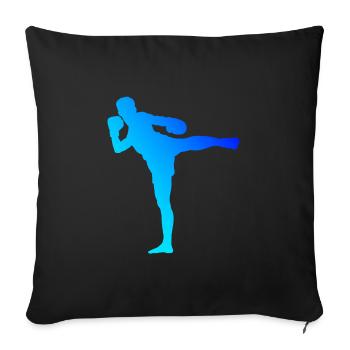 Muay Thai Thai Boxing Men Thai Boxing Thai Boxing - Sofa pillowcase 17,3'' x 17,3'' (45 x 45 cm) - black - Front