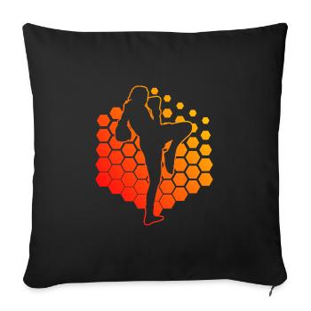 Muay Thai Women Thai Boxing Thai Boxer Thai Boxing - Sofa pillowcase 17,3'' x 17,3'' (45 x 45 cm) - black - Front