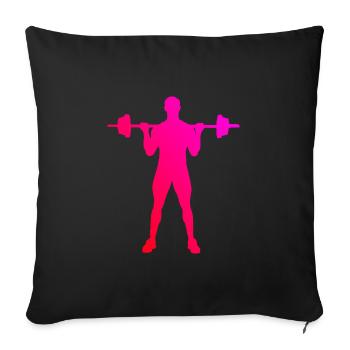 Endurance Training Fitness Strength Training Men - Sofa pillowcase 17,3'' x 17,3'' (45 x 45 cm) - black - Front