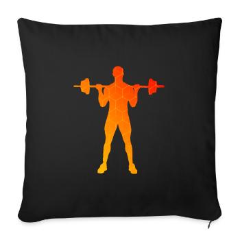 Fitness Endurance Training Cardio Men Women - Sofa pillowcase 17,3'' x 17,3'' (45 x 45 cm) - black - Front