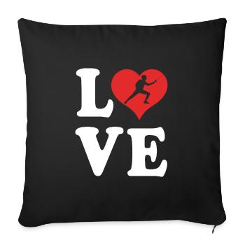 Fencing - Sofa pillowcase 17,3'' x 17,3'' (45 x 45 cm) - black - Front
