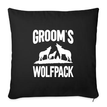 Groom Squad - Sofa pillowcase 17,3'' x 17,3'' (45 x 45 cm) - black - Front