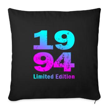 Anniversaire, édition limitée née en 1994 - Housse de coussin décorative 45 x 45 cm - noir - Devant