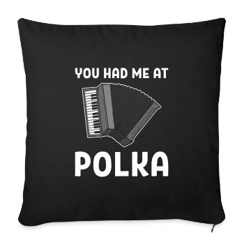 accordion - Sofa pillowcase 17,3'' x 17,3'' (45 x 45 cm) - black - Front