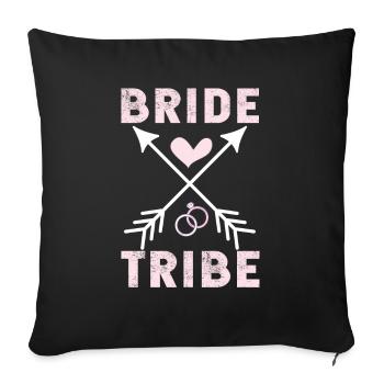 Wedding marriage wedding ceremony love loyalty gift idea - Sofa pillowcase 17,3'' x 17,3'' (45 x 45 cm) - black - Front