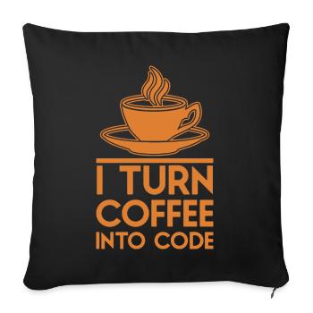 Code de codeur de programmation de cadeau de chemise de HTML de Java - Housse de coussin décorative 45 x 45 cm - noir - Devant