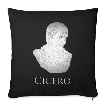 ritratto di Cicerone, disegno, nero - Housse de coussin décorative 45 x 45 cm - noir - Devant