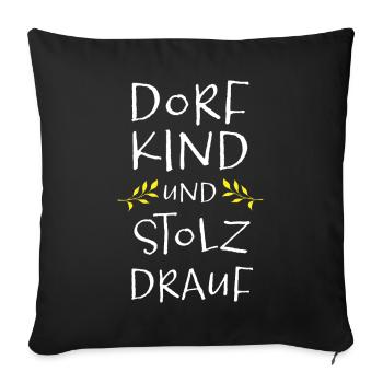 Enfant du village fier - Housse de coussin décorative 45 x 45 cm - noir - Devant