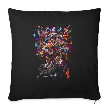 Abstrakt - Sofakissenbezug 45 x 45 cm - Schwarz - Vorne
