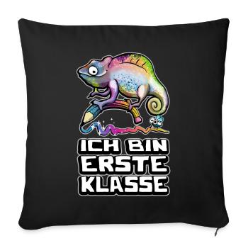 Ich bin erste Klasse - Sofakissenbezug 45 x 45 cm - Schwarz - Vorne