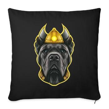 CHIEN CANE CORSO VIKING - Housse de coussin décorative 45 x 45 cm - noir - Devant