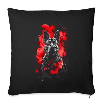 Malinois Portrait Chien Sport Chiens Belge - Housse de coussin décorative 45 x 45 cm - noir - Devant