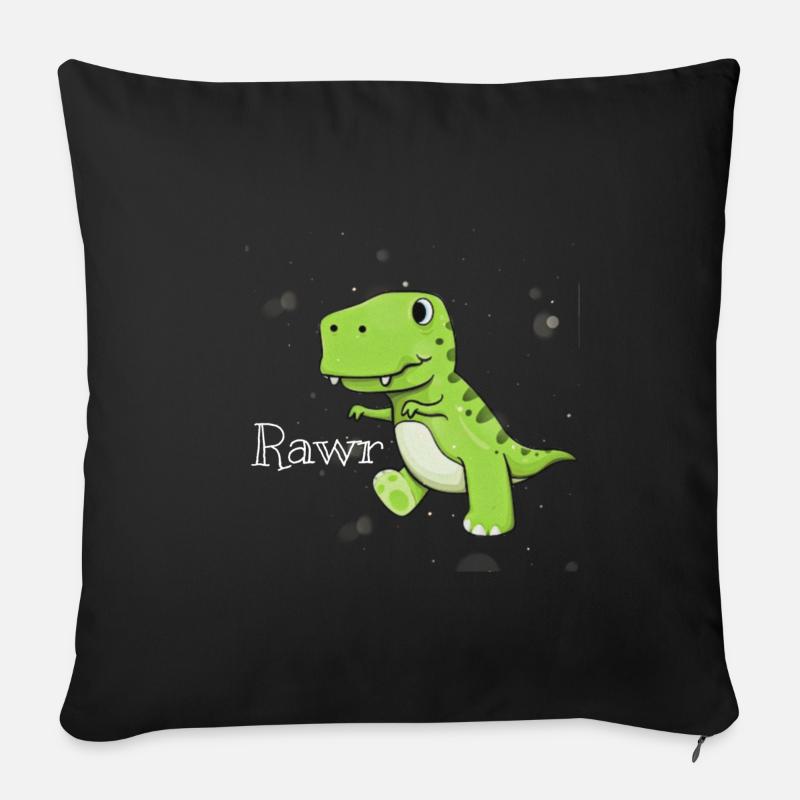 Dino - Sofa pillowcase 17,3'' x 17,3'' (45 x 45 cm) - black