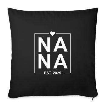 Nana Est 2025 - Housse de coussin décorative 45 x 45 cm - noir - Devant