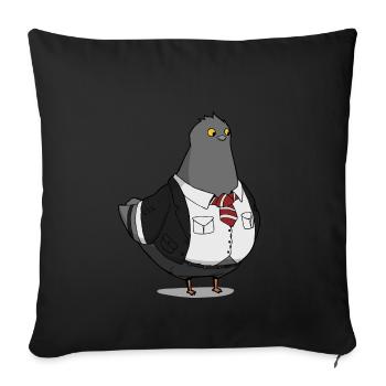 Pigeon - Sofa pillowcase 17,3'' x 17,3'' (45 x 45 cm) - black - Front
