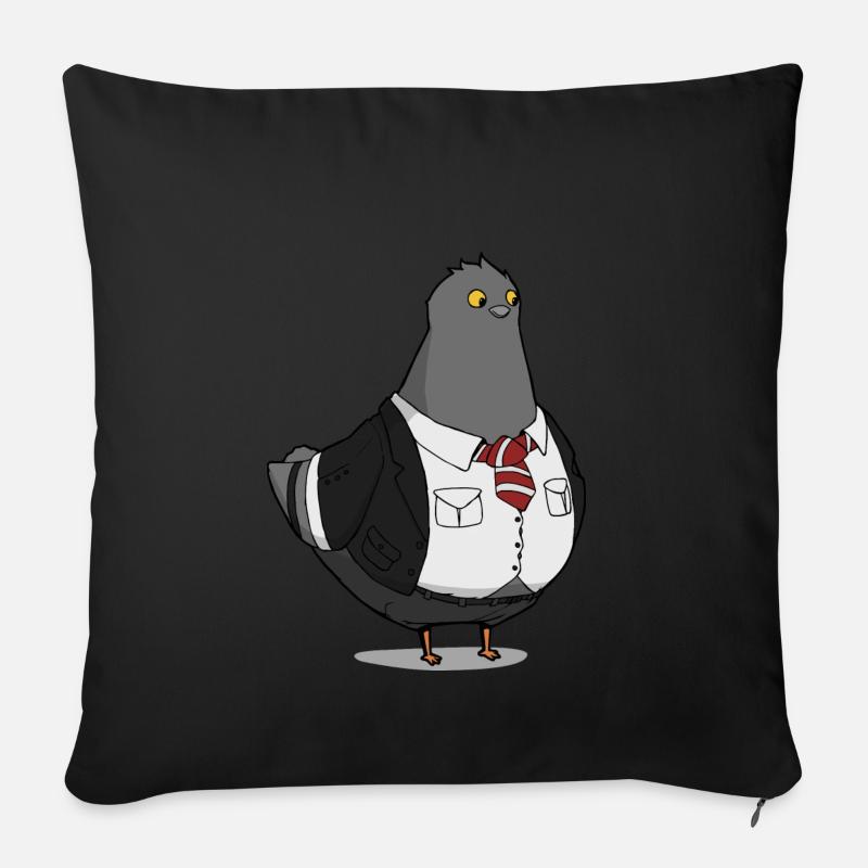 Taube - Sofakissenbezug 45 x 45 cm - Schwarz