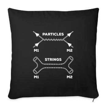 String Theory Quantum Mechanics - Sofa pillowcase 17,3'' x 17,3'' (45 x 45 cm) - black - Front