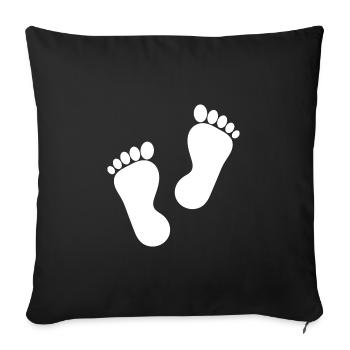 Fuß Füße Fußpflege Podologie Geschenk Geschenkidee - Sofakissenbezug 45 x 45 cm - Schwarz - Vorne