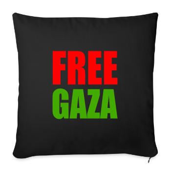 Free gaza - Sofa pillowcase 17,3'' x 17,3'' (45 x 45 cm) - black - Front