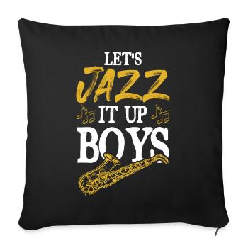 Jazz Music - Sofa pillowcase 17,3'' x 17,3'' (45 x 45 cm) - black - Front